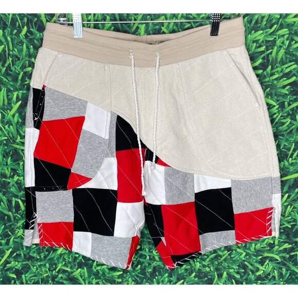 NWT ONE 432 Wave Panel Quilted Handmade Shorts Men’s Size 32 8" Inseam Pakistan